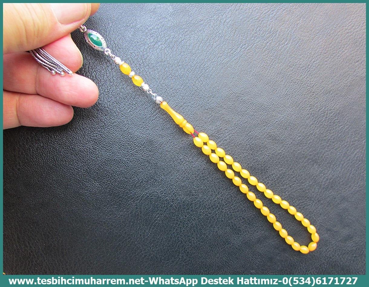 Maskot, Bileklik ve Bürokrat TespihlerTM13855Muharrem Karaoğlu Dizayn | Sıkma Kehribar Bürokrat Tespih, Bilek Boy, Sarı Renk, 