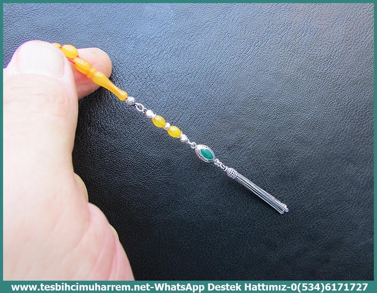 Maskot, Bileklik ve Bürokrat TespihlerTM13855Muharrem Karaoğlu Dizayn | Sıkma Kehribar Bürokrat Tespih, Bilek Boy, Sarı Renk, 