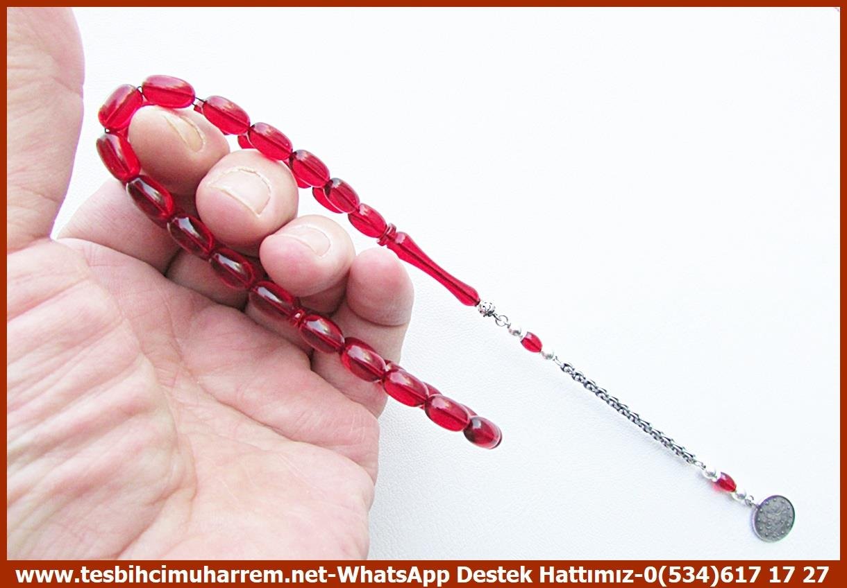 Ateş Kırmızı Ton TesbihlerTM14038Muharrem Karaoğlu Usta Dizayn Adana-Seyhan Ateş Kehribar Tespih – Uzun Gümüş Püsküllü, Kırmızı, Badem Kesim Günlük Çekim TesbihTespih Ateş Kehribar I Badem Kesim Kırmızı Gümüş Püskül Tasarım Adana Seyhan Tesbih