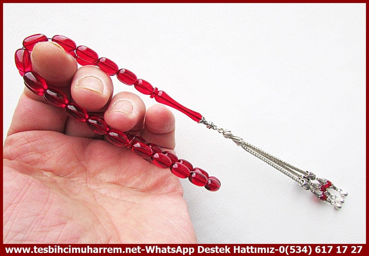 Ateş Kırmızı Ton TesbihlerTM14126Muharrem Karaoğlu Usta Dizayn Çorum-Alaca Ateş Kehribar Tespih – Üç Dallı Gümüş Püsküllü, Kırmızı, Badem Kesim Günlük Çekim TesbihTespih Ateş Kehribar I Gümüş Püskül Badem Kesim Kırmızı Çorum Alaca Tesbih 