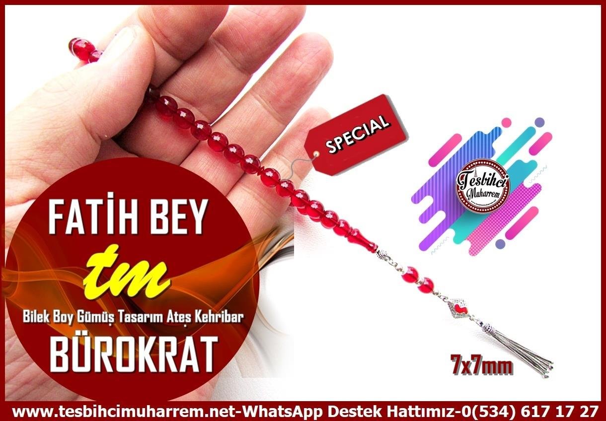 Ateş Kırmızı Ton TesbihlerTM14051Muharrem Karaoğlu Usta Dizayn Fatih Bey Ateş Kehribar Tespih – Bürokrat Tarz, Bilek Boy, Gümüş Püsküllü El Yapımı Koleksiyonluk TespihTespih Bürokrat I Bilek Boy Gümüş Püskül Ateş Kehribar Tesbih Fatih Bey 