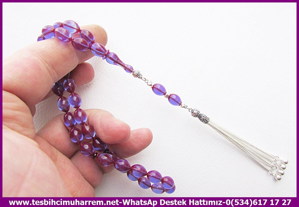 Mor Ton TesbihlerTM14076Muharrem Karaoğlu Usta Dizayn Güz Gülleri Ateş Kehribar Tespih – Morcivert Renk, İpek Gümüş Tasarım, Beyzi Kesim El Yapımı Koleksiyonluk TespihTespih Ateş Kehribar I Morcivert Renk İpek Gümüş Tasarım Beyzi Kesim Güz Gülleri  Tesbih