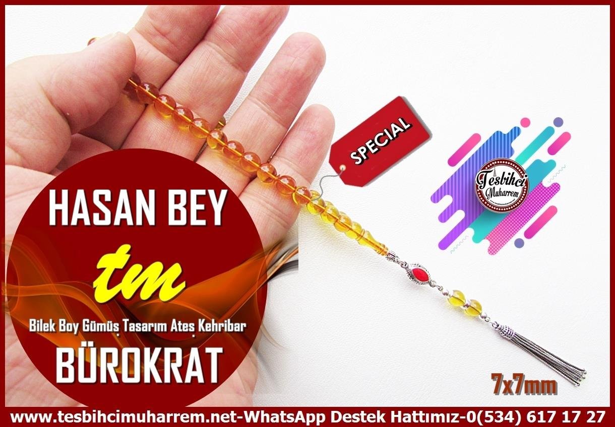 Sarı Ton TesbihlerTM14050Muharrem Karaoğlu Usta Dizayn Hasan Bey Ateş Kehribar Tespih – Bürokrat Tarz, Bilek Boy, Gümüş Püsküllü El Yapımı Koleksiyonluk TespihTespih Bürokrat I Bilek Boy Gümüş Püskül Ateş Kehribar Hasan Bey Tesbih