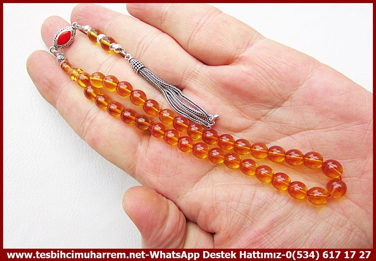Sarı Ton TesbihlerTM14050Muharrem Karaoğlu Usta Dizayn Hasan Bey Ateş Kehribar Tespih – Bürokrat Tarz, Bilek Boy, Gümüş Püsküllü El Yapımı Koleksiyonluk TespihTespih Bürokrat I Bilek Boy Gümüş Püskül Ateş Kehribar Hasan Bey Tesbih