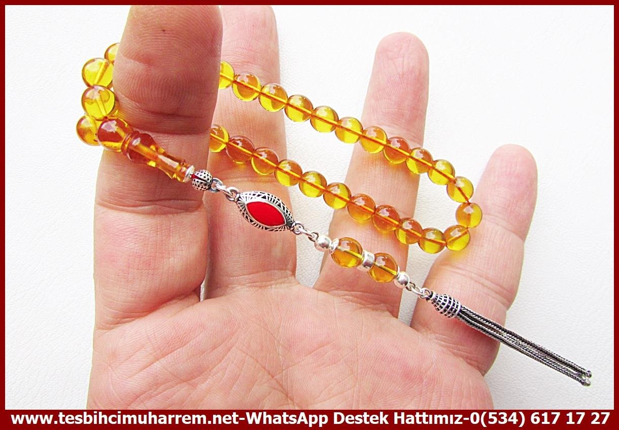 Sarı Ton TesbihlerTM14050Muharrem Karaoğlu Usta Dizayn Hasan Bey Ateş Kehribar Tespih – Bürokrat Tarz, Bilek Boy, Gümüş Püsküllü El Yapımı Koleksiyonluk TespihTespih Bürokrat I Bilek Boy Gümüş Püskül Ateş Kehribar Hasan Bey Tesbih