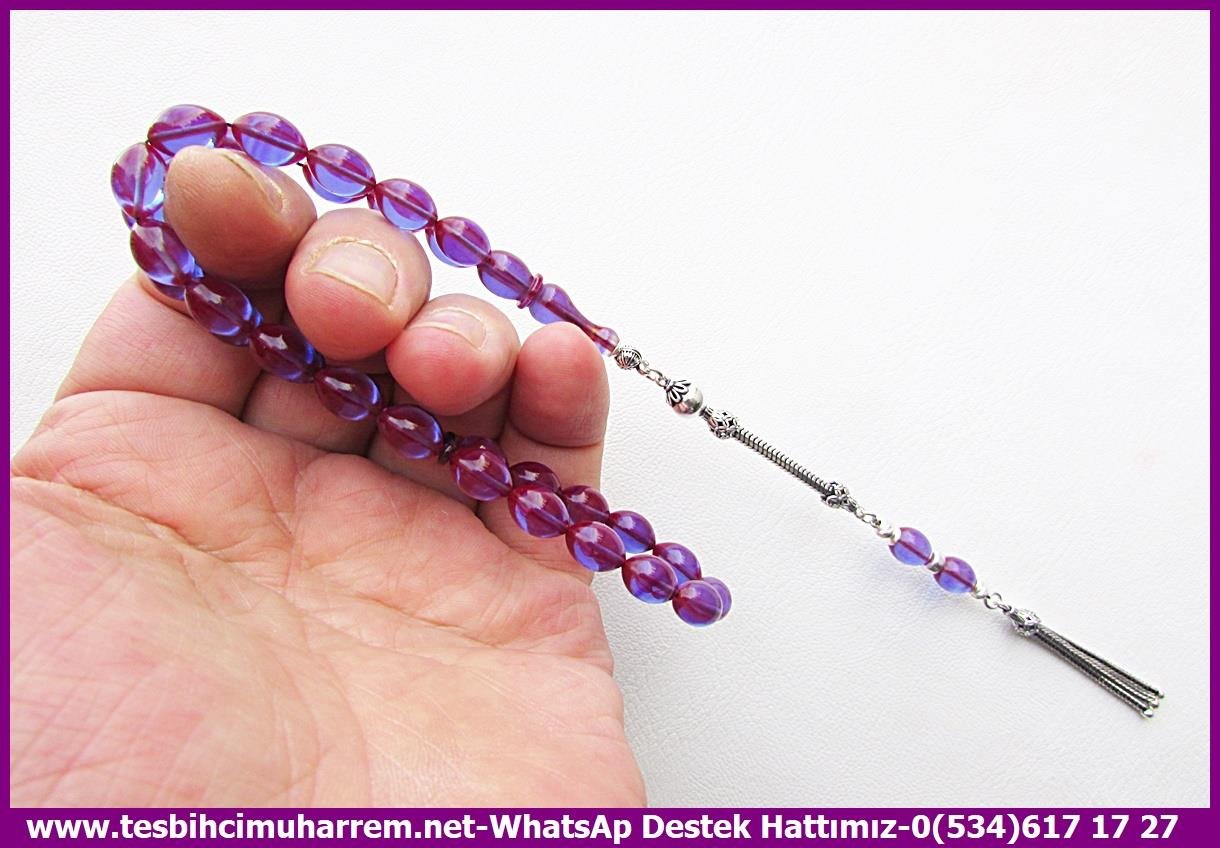 Mor Ton TesbihlerTM14074Muharrem Karaoğlu Usta Dizayn Mosmor Ateş Kehribar Tespih – Morcivert Renk,Gümüş Tasarım, Beyzi Kesim El Yapımı Koleksiyonluk TesbihTespih Ateş Kehribar I Morcivert Renk Gümüş Tasarım Beyzi Kesim Mosmor Tesbih 