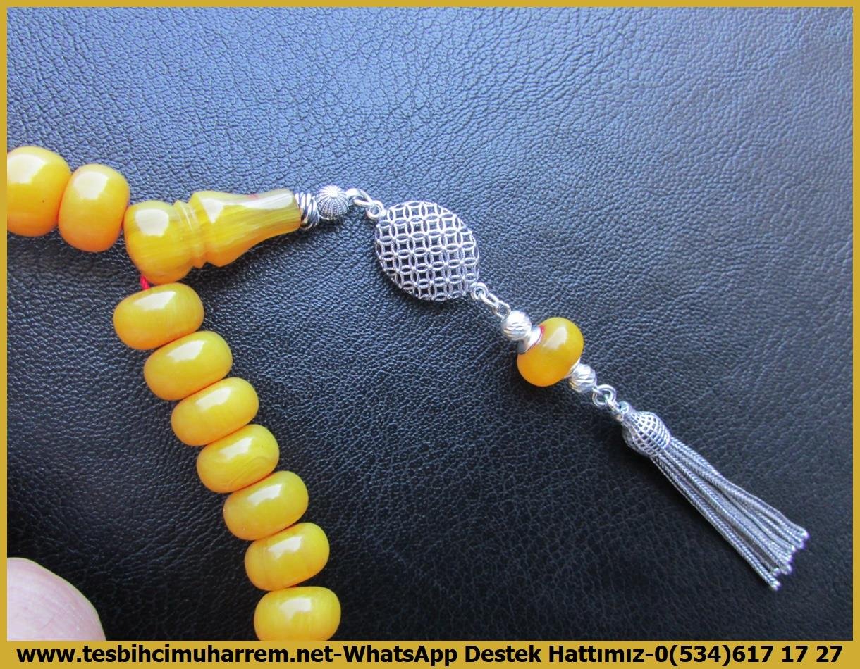 Maskot, Bileklik ve Bürokrat TespihlerTM13642Muharrem Karaoğlu Usta Dizayn | Sıkma Kehribar Tespih, Mısır Kesim, Bilek Boy, Gümüş Püsküllü, 