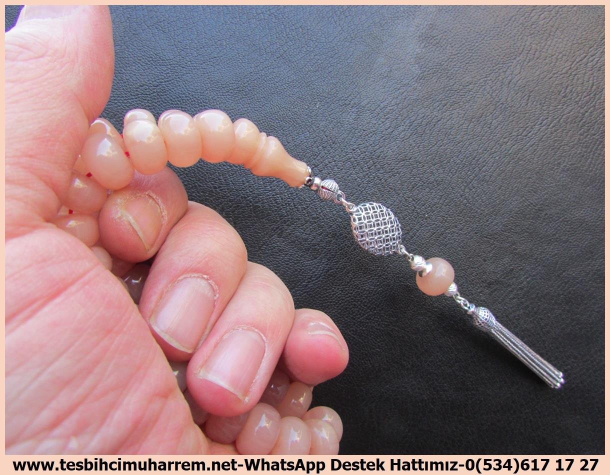 Maskot, Bileklik ve Bürokrat TespihlerTM13645Muharrem Karaoğlu Usta Dizayn | Sıkma Kehribar Tespih, Mısır Kesim, Bilek Boy, Gümüş Püsküllü, 