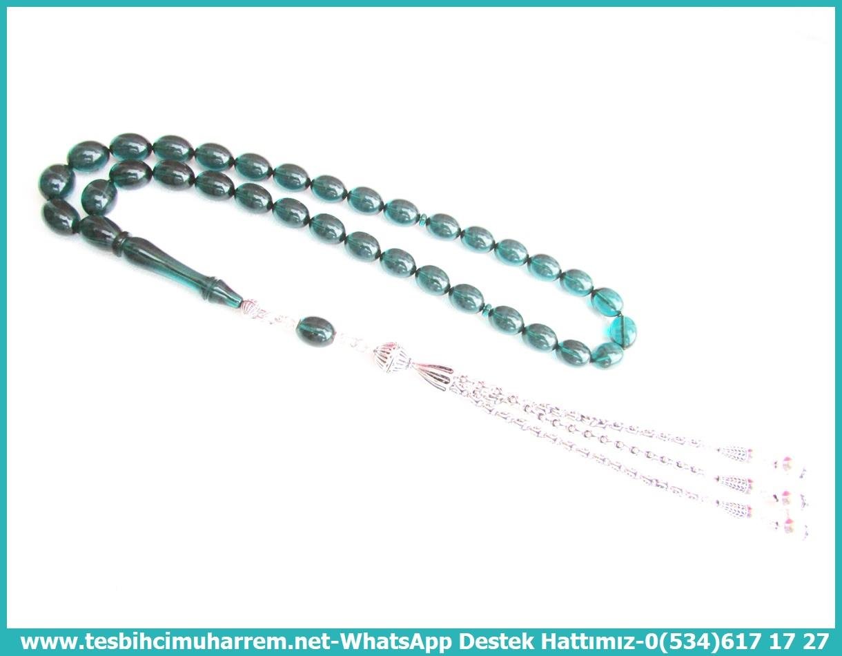Mavi Ton TesbihlerTM13809Muharrem Karaoğlu Usta Dizayn Tespih | Ateş Kehribar, Gül Kurusu Renk, Gümüş Püskül, Sığırcık Kesim, “Ispartalı” Tesbih :Tespih Ateş Kehribar l Turkuaz Yeşil Gümüş Püskül Benim Meselem Tesbih