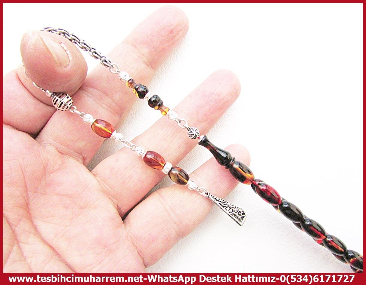 Siyah Kehribar TesbihlerTM13871Muharrem Karaoğlu Usta Dizayn Tespih | Multicolor Sıkma Kehribar, Gümüş Püskül, “Uzun Kamçılı Adam-1” Model TesbihTespih Sıkma Kehribar l Badem Kesim Gümüş Tasarım Tirbüşonsal Uzun Kamçılı Adam-1 Tesbih