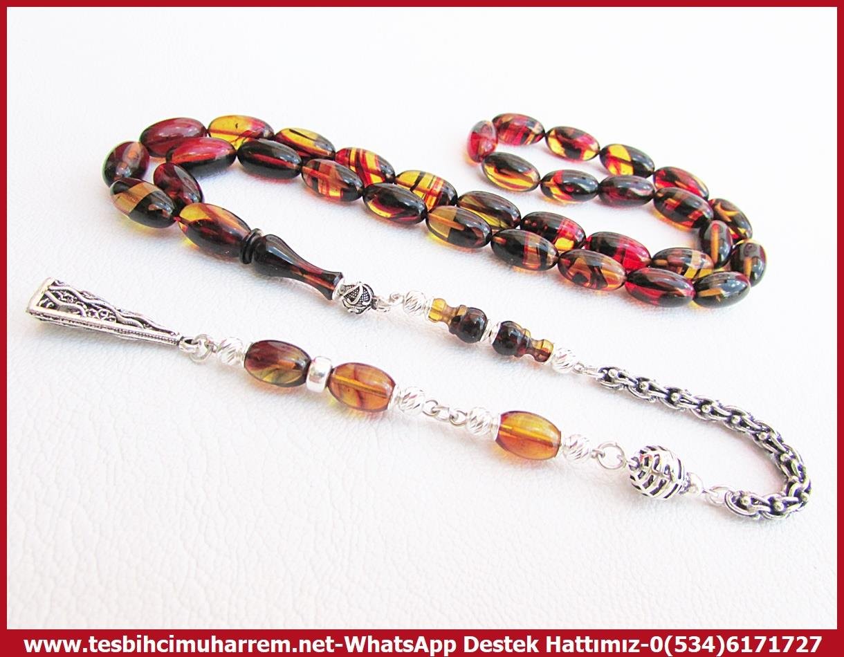 Siyah Kehribar TesbihlerTM13871Muharrem Karaoğlu Usta Dizayn Tespih | Multicolor Sıkma Kehribar, Gümüş Püskül, “Uzun Kamçılı Adam-1” Model TesbihTespih Sıkma Kehribar l Badem Kesim Gümüş Tasarım Tirbüşonsal Uzun Kamçılı Adam-1 Tesbih