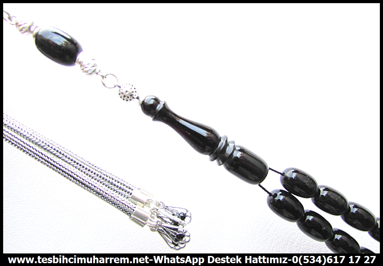 Siyah Kehribar TesbihlerTM14160Muharrem Karaoğlu Usta Dizayn Tespih Sıkma Kehribar I Badem Model Mineli Ay Yıldız Gümüş Püskül Siyah Karadayı TesbihTespih Sıkma Kehribar  I Badem Model Mineli Ay Yıldız Gümüş Püskül Siyah Karadayı Tesbih