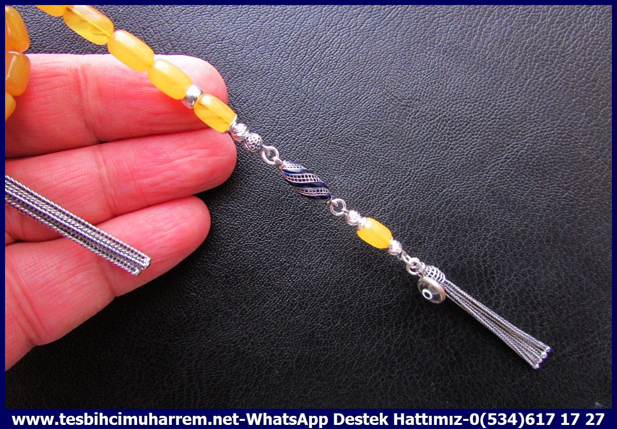 Kehribar Zaza Sallama TesbihlerTM14147Muharrem Karaoğlu Usta İşçilikli Tespih Zaza Sallama Sıkma Kehribar I Özel Mine Gümüş Püsküllü MFA TesbihTespih Zaza Sallama Sıkma Kehribar  I Özel Mine Gümüş Püsküllü Sarı Damarlı MFA Tesbih
