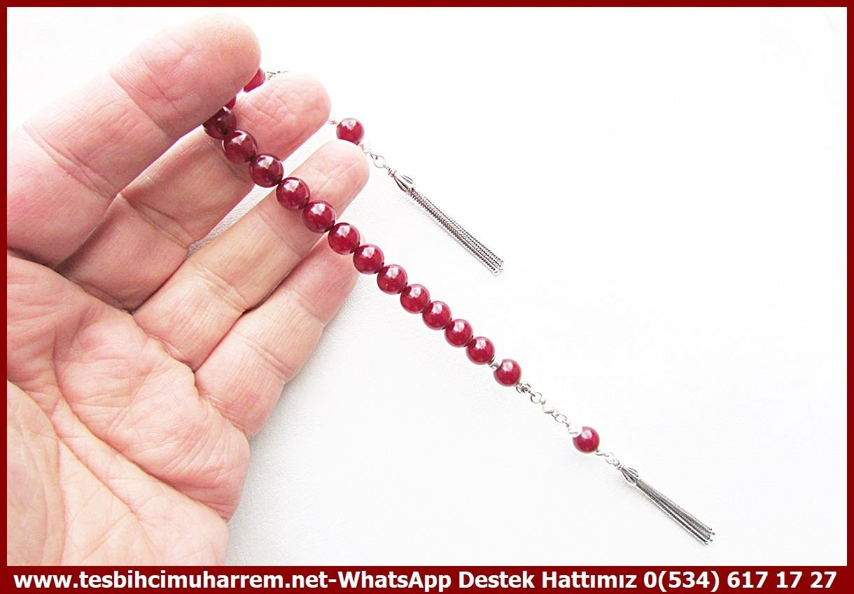 Kehribar Zaza Sallama TesbihlerTM14105Muharrem Karaoğlu Usta İşçilikli Zaza Sallama Sıkma Kehribar Tesbih – Vişne Renk, Gümüş Tasarım, “Dayı” İsimli Özel Tespih Tespih Zaza Sallama I Full Gümüş Tasarım Vişne Küre Kesim Dayı Tesbih