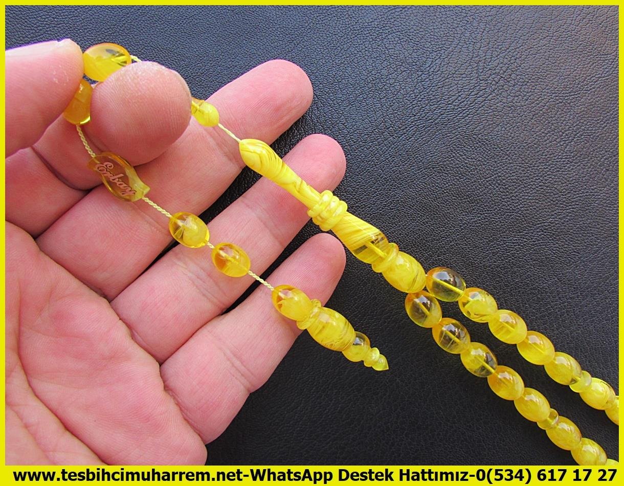 Hareli Damarlı Sarı Kehribar TesbihlerTM13369Mustafa Erbay 