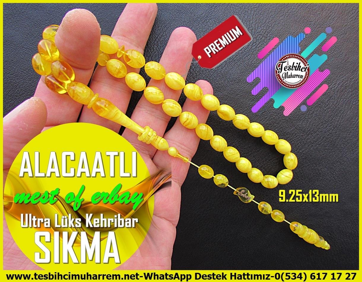 Hareli Damarlı Sarı Kehribar TesbihlerTM13369Mustafa Erbay 