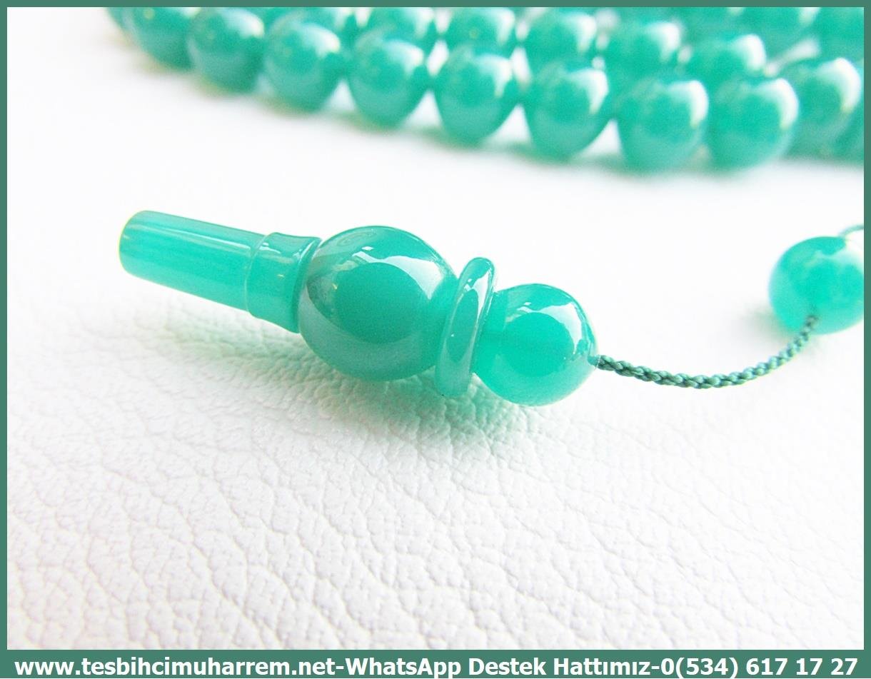 99luk Dua Ve Namaz TesbihatlarıTM13330Mustafa Erbay Usta El İşçiliği 99'luk Katalin Tespih | Türbe Yeşili, Sığırcık Kesim, 