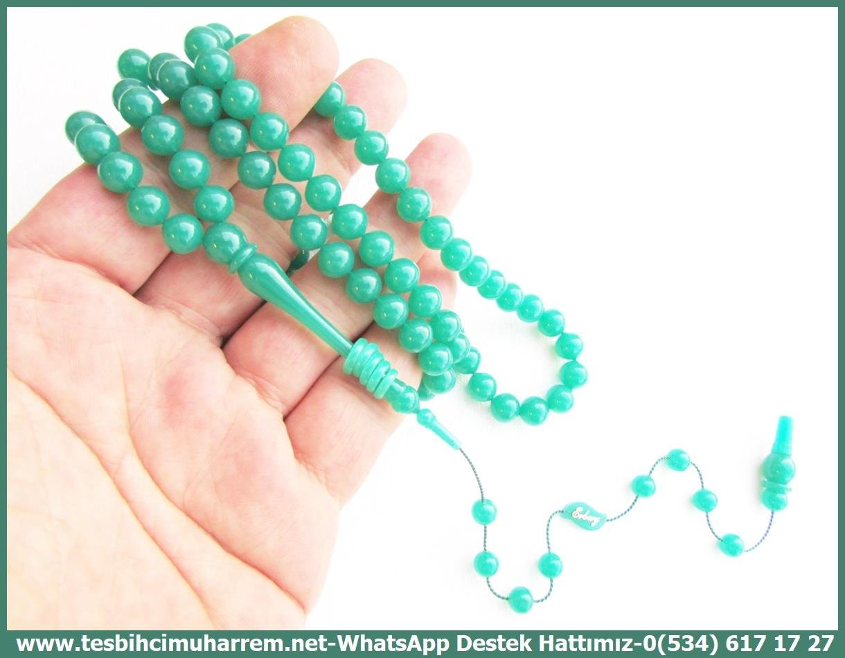 99luk Dua Ve Namaz TesbihatlarıTM13330Mustafa Erbay Usta El İşçiliği 99'luk Katalin Tespih | Türbe Yeşili, Sığırcık Kesim, 