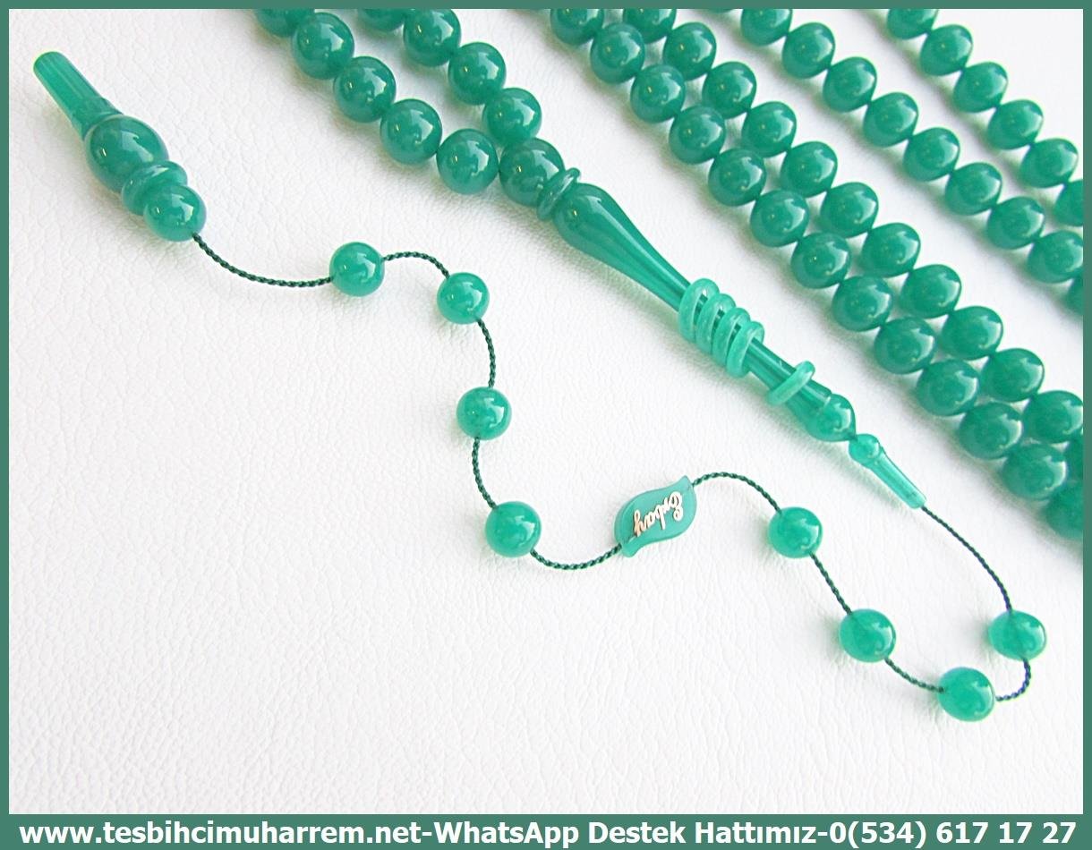 99luk Dua Ve Namaz TesbihatlarıTM13330Mustafa Erbay Usta El İşçiliği 99'luk Katalin Tespih | Türbe Yeşili, Sığırcık Kesim, 