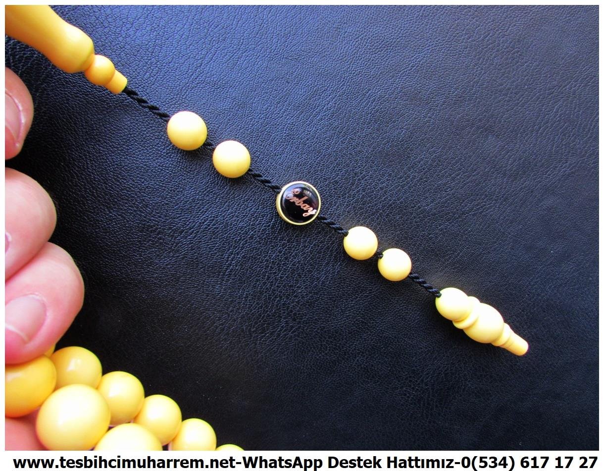 Orjinal Eski Alman Kehribar TesbihlerTM13326Mustafa Erbay Usta El İşçiliği Antika Tespih | Bakalit Katalin, Eski Usül Osmanlı Form, Krem Renk Küre Kesim, Eski Alman 
