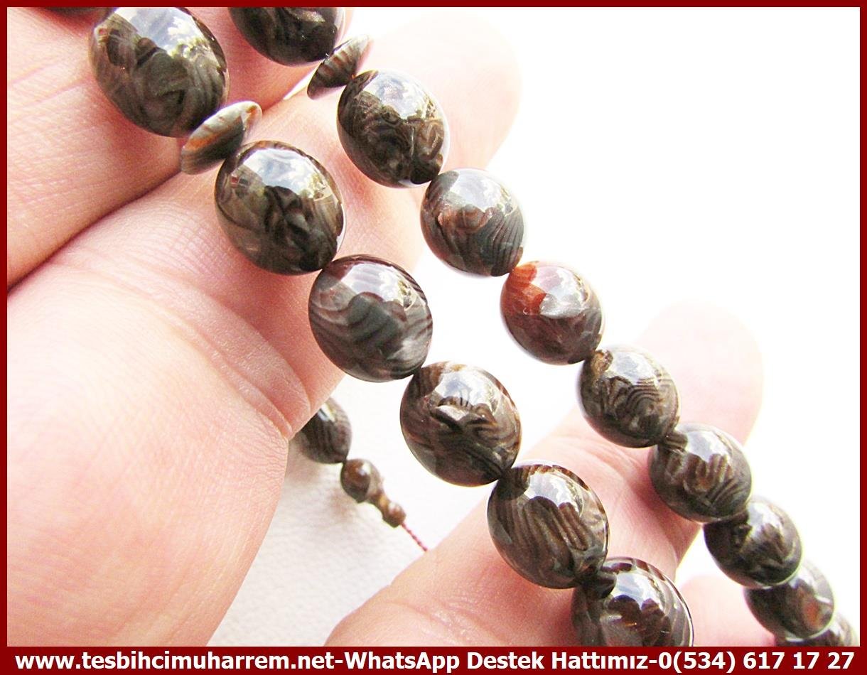 Galanit TesbihTM12382Mustafa Erbay Usta El İşçiliği Tespih | Galalith, Premium Çalışma, Sığırcık Kesim, Kum Simli Sedefli, Eski Fransız 