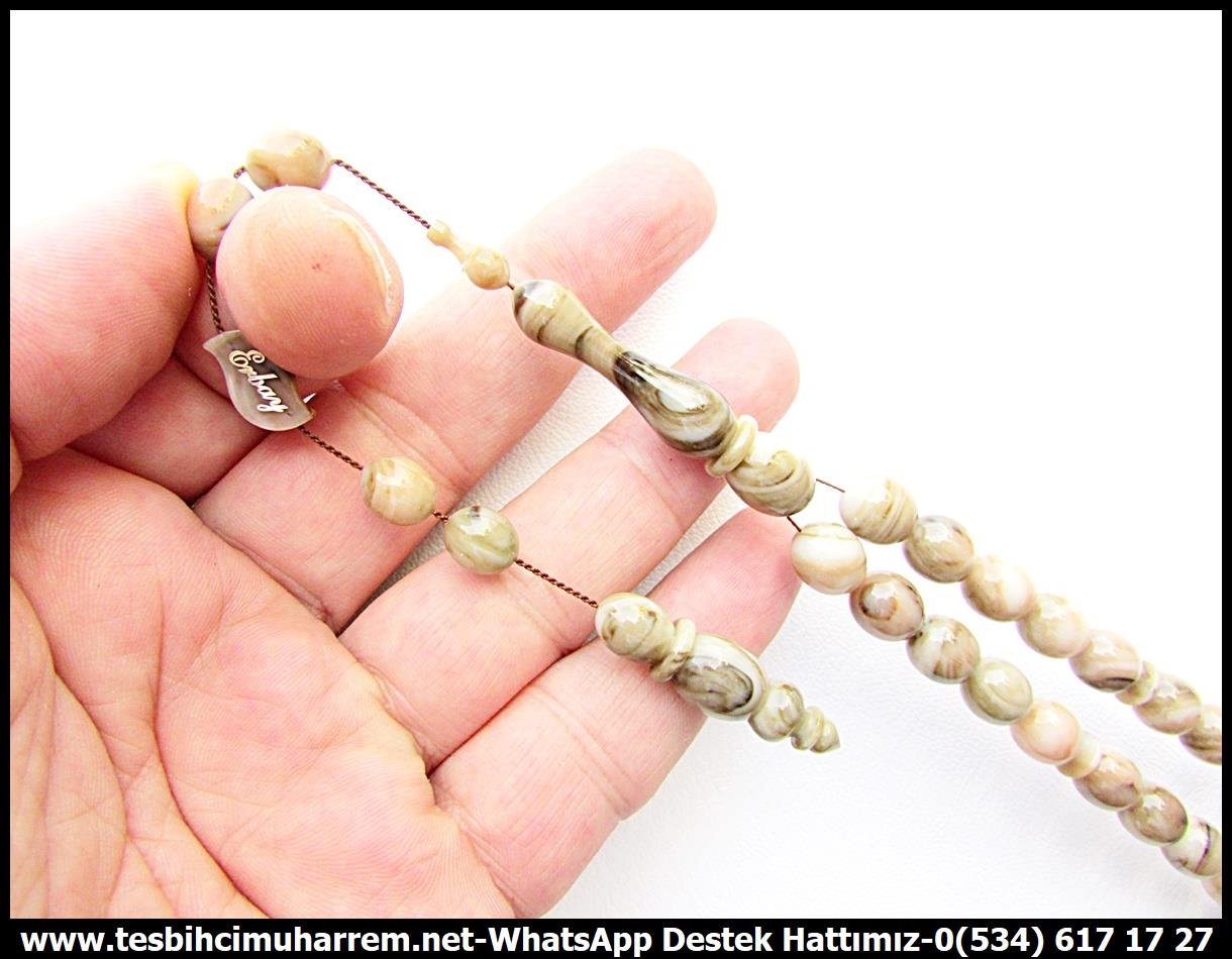 Katalin Ve Bağa TesbihlerTM13393Mustafa Erbay Usta El İşçiliği Tespih | Katalin, Sütlü Kahve Karamelli, Damarlı Beyzi Kesim 