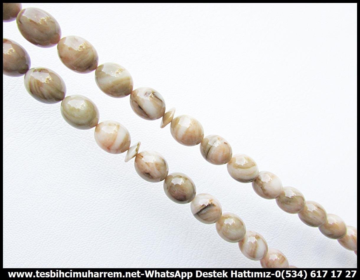 Katalin Ve Bağa TesbihlerTM13393Mustafa Erbay Usta El İşçiliği Tespih | Katalin, Sütlü Kahve Karamelli, Damarlı Beyzi Kesim 