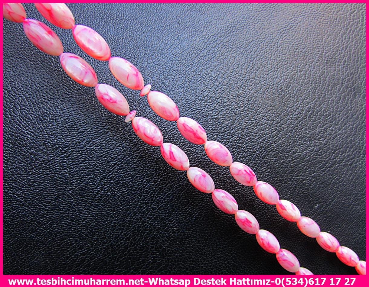 Galanit TesbihTM13465Mustafa Erbay Usta El İşçilikli Tespih | Pembe Galalith, Beyzi Kesim, Özel Çalışma 