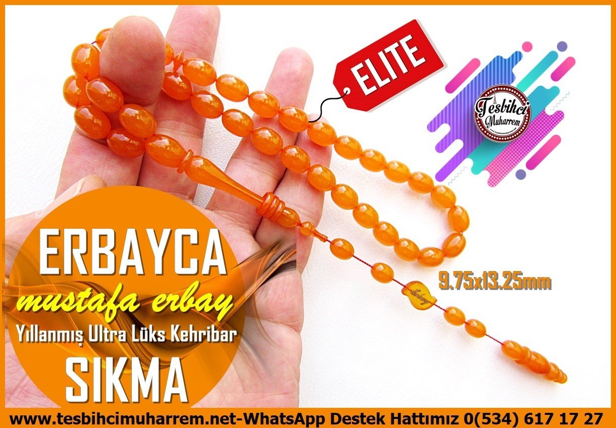 Kayısı Kehribar TesbihlerTM14463Mustafa Erbay Usta İmzalı Ultra Lüks Yıllanmış Sıkma Kehribar Tesbih I Elite Model Beyzi Kesim Erbayca TesbihUltra Lüks Yıllanmış Sıkma Kehribar Tesbih I Elite Model Beyzi Kesim Erbayca Tesbih 