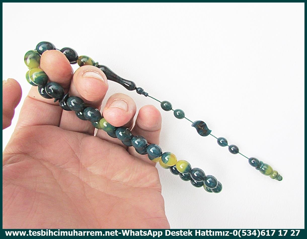 Hareli Yeşil Kehribar TesbihlerTM3229Mustafa Erbay Usta Premium El İşçiliği Tespih | Sıkma Kehribar, Lüks Malzeme, Özel Tasarım Multicolor Şişman Beyzi Kesim Çekirdeksiz TesbihTespih Sıkma Kehribar I Lux Malzemeden Özel İşçilik Şişman Beyzi Kesim Çekirdeksiz Tesbih