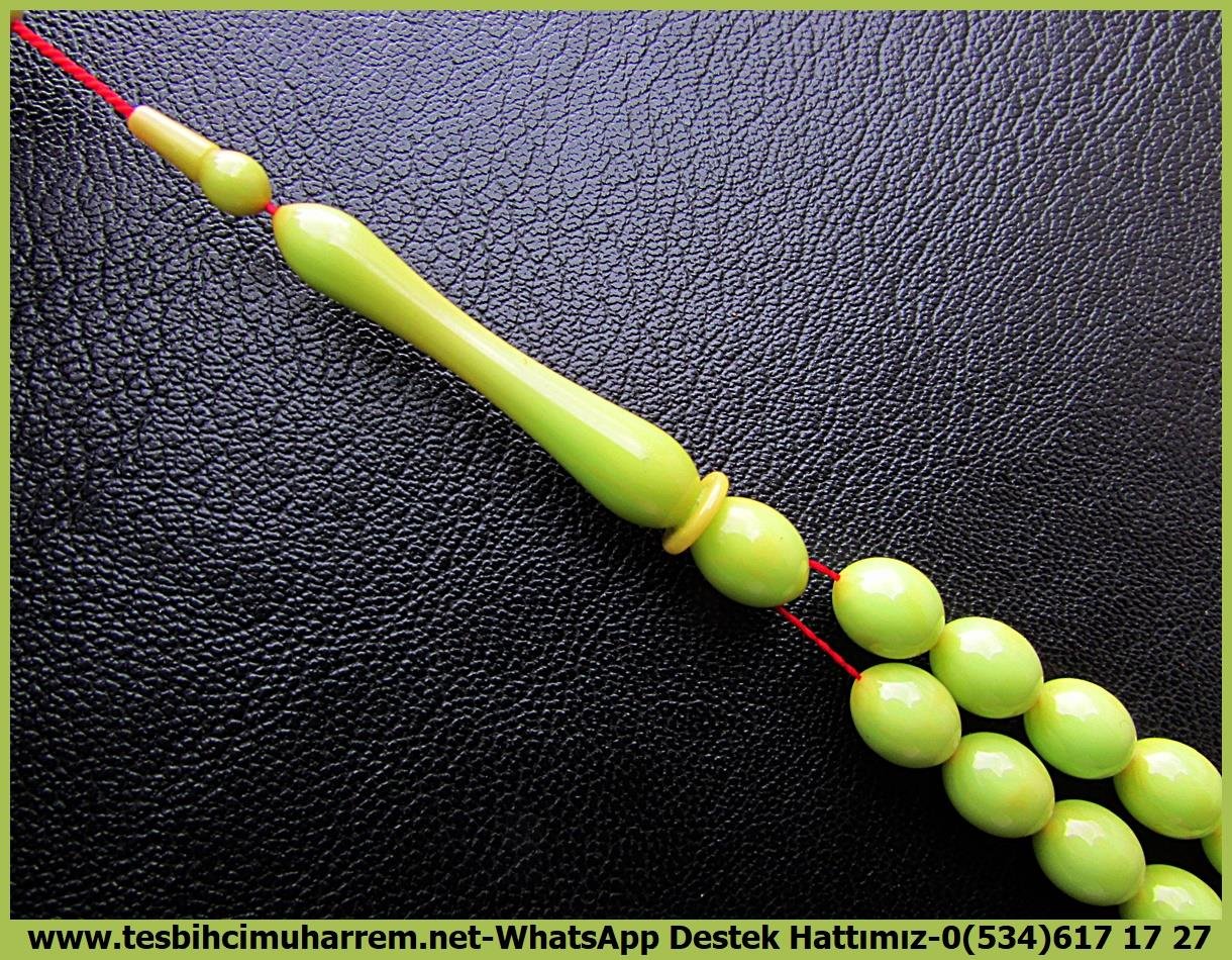 Katalin Ve Bağa TesbihlerTM13615Mustafa Erbay Usta Tornası | Katalin Tespih, Eski Alman Objeden, Pastel Yeşil, 