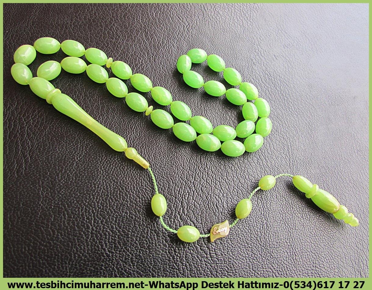 Katalin Ve Bağa TesbihlerTM13617Mustafa Erbay Usta Tornası | Premium Katalin Tespih, Eski Antika Bıçak Sapından, Yeşil Beyzi Kesim, 