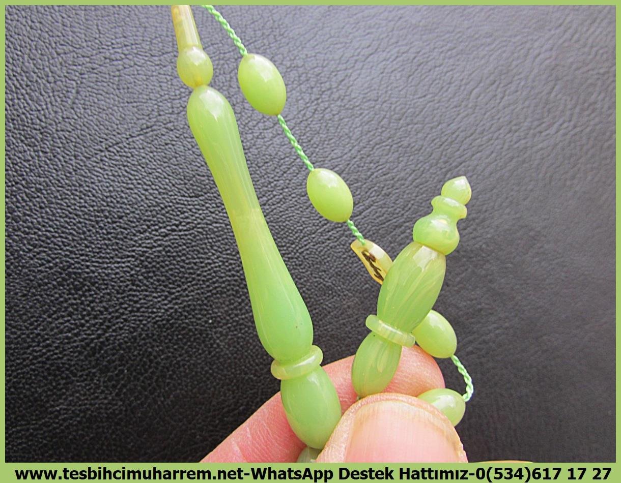 Katalin Ve Bağa TesbihlerTM13617Mustafa Erbay Usta Tornası | Premium Katalin Tespih, Eski Antika Bıçak Sapından, Yeşil Beyzi Kesim, 