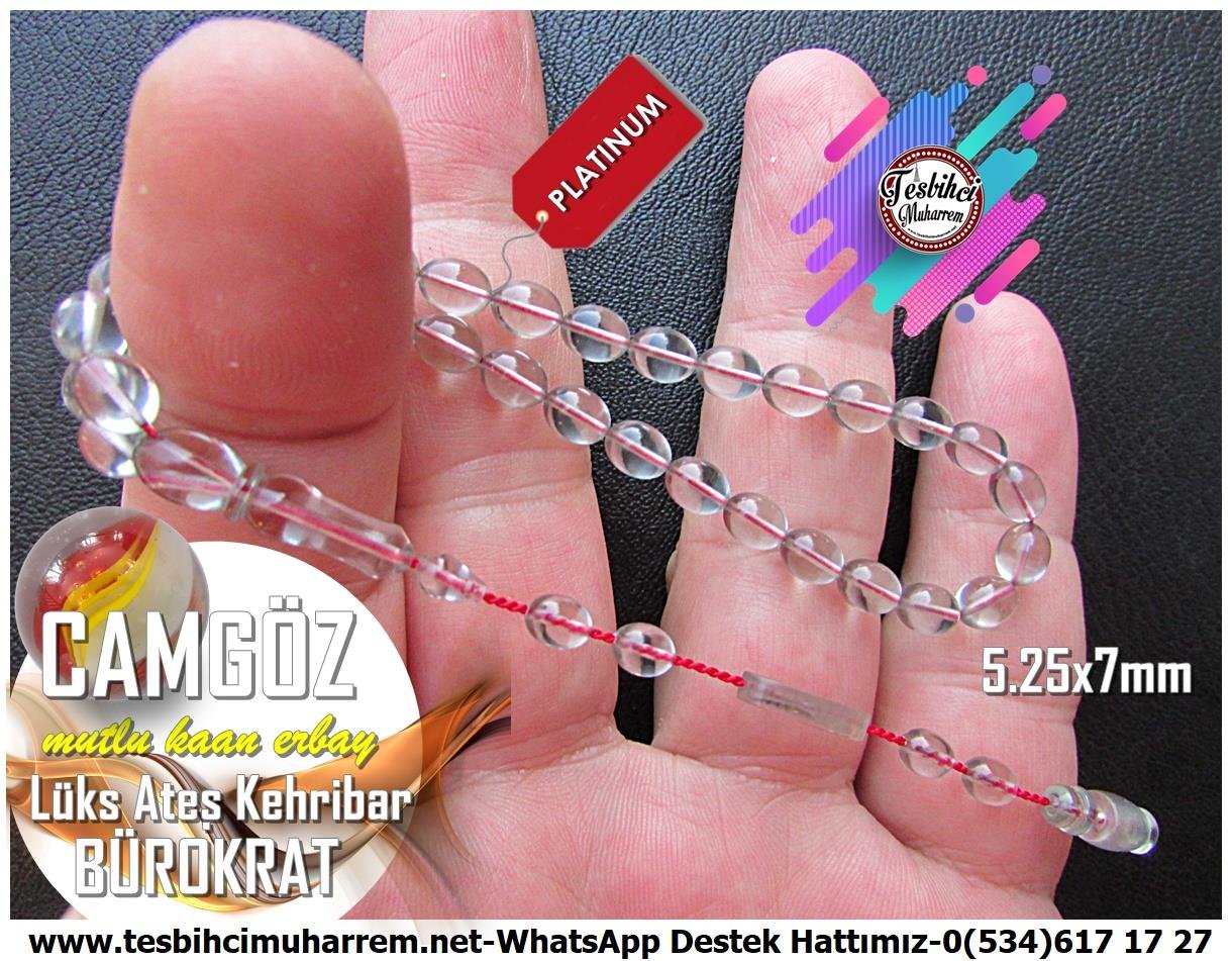 Maskot, Bileklik ve Bürokrat TespihlerTM13949Mutlu Kaan Erbay İmzalı ''Camgöz'' Tesbih – Mini Bilek Boy Bürokrat Ateş Kehribar, El Yapımı Özel Tasarım TesbihTespih Bürokrat Ateş Kehribar I Mini Bilek Boy Camgöz Tesbih