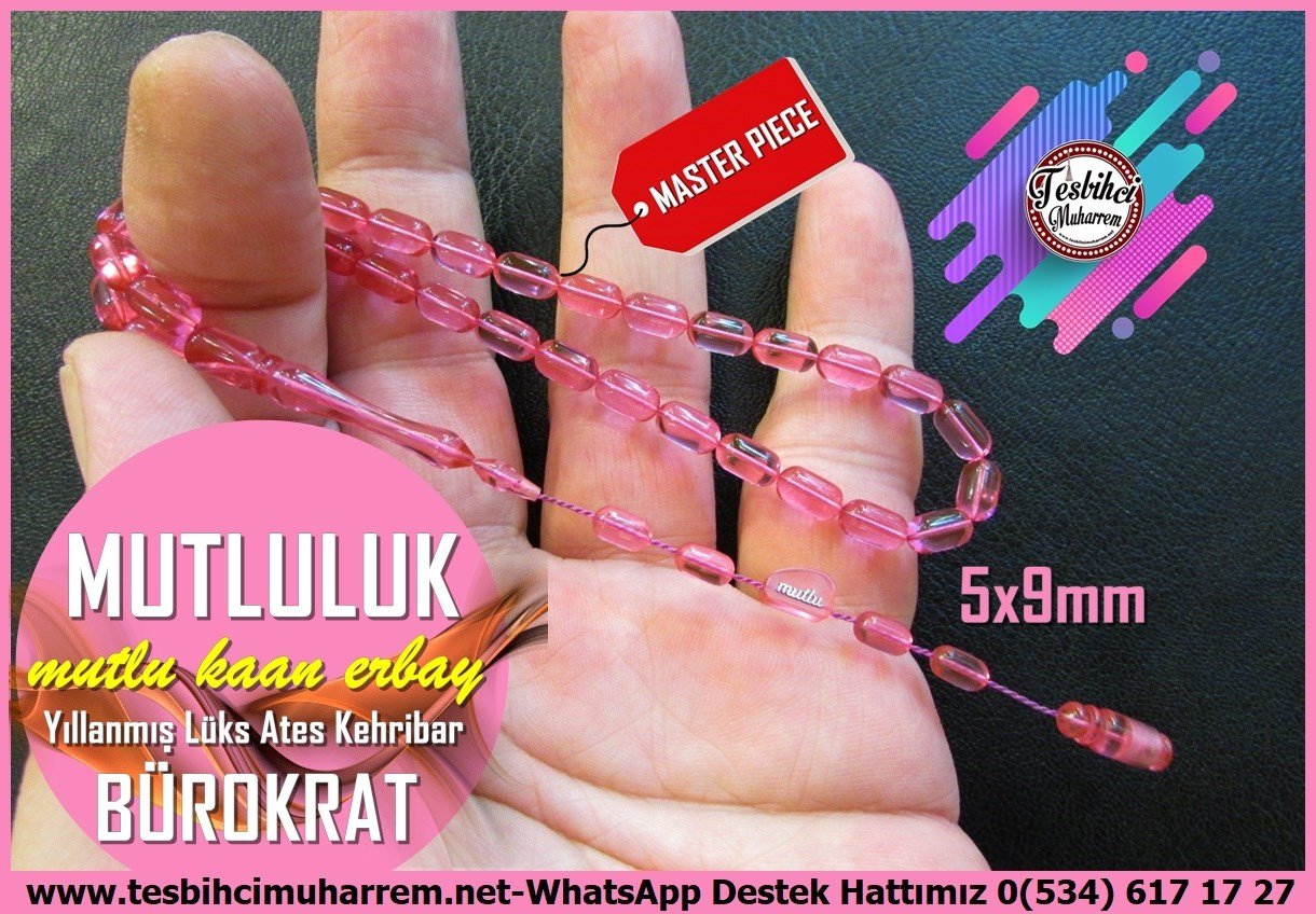 Maskot, Bileklik ve Bürokrat TespihlerTM14513Mutlu Kaan Erbay Usta İmzalı Ateş Kehribar Tesbih I Lüks Malzeme Pembe Mutluluk TesbihMutlu Kaan Erbay Usta İmzalı Ateş Kehribar Tesbih I Lüks Malzeme Pembe Mutluluk Tesbih 
