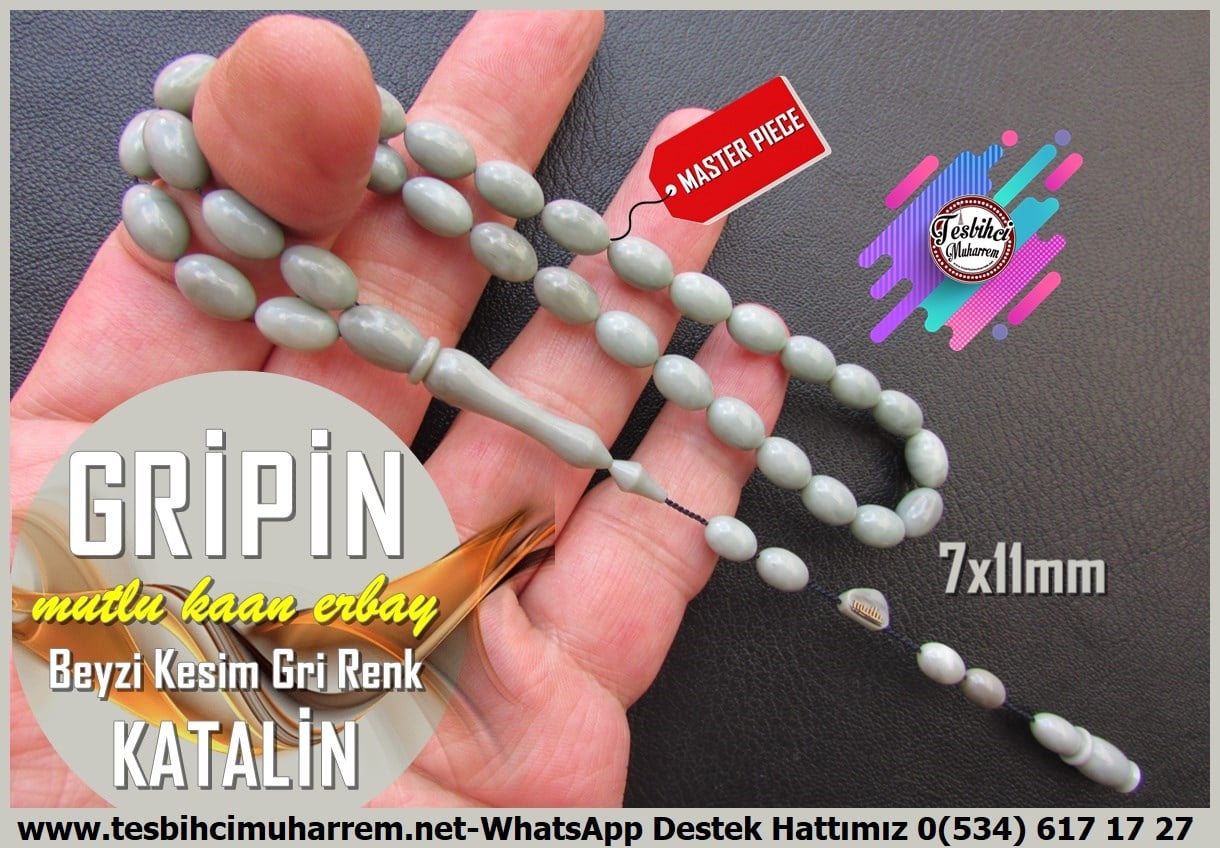 Katalin Ve Bağa TesbihlerTM14339Mutlu Kaan Erbay Usta İmzalı Gri Renk Katalin Tespih I Özel Tasarım Beyzi Kesim Gripin TesbihGri Renk Katalin Tespih I Özel Tasarım Beyzi Kesim Gripin Tesbih
