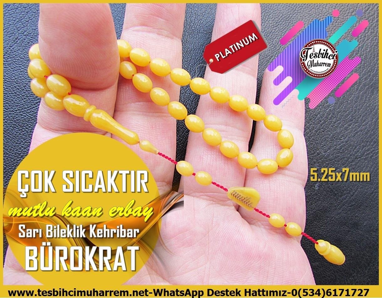 Maskot, Bileklik ve Bürokrat TespihlerTM13881Mutlu Kaan Erbay Usta İşçilikli Tespih | Bürokrat Model, Sarı Sıkma Kehribar, Bilek Boy, Beyzi Kesim – “Çok Sıcaktır” TesbihTespih Bürokrat l Sarı Sıkma Kehribar Bilek Boy Beyzi Çok Sıcaktır Tesbih 