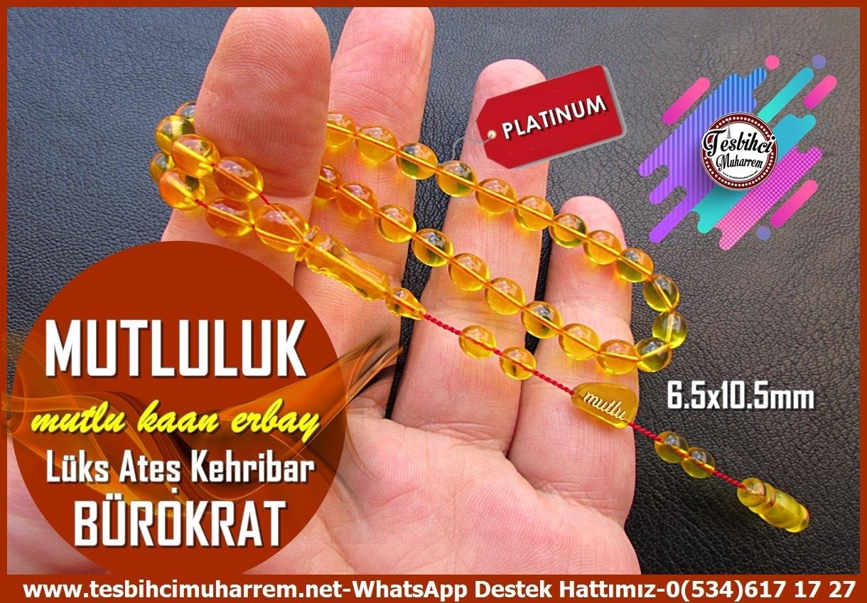 Maskot, Bileklik ve Bürokrat TespihlerTM13965Mutluluğun Tonu Tespih : Mutlu Kaan Erbay Usta İşçilikli Bal Köpüğü Bürokrat Ateş Kehribar Tesbih – Saydam Lüks Özel ÇalışmaTespih Bürokrat Ateş Kehribar I Saydam Lüks Bal Köpüğü Mutluluk Tesbih