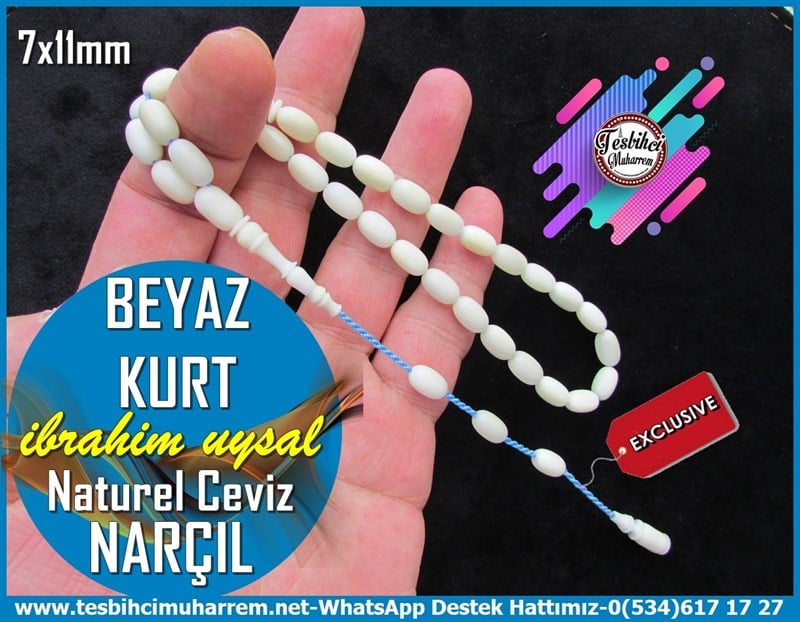Narçıl Ağacı TesbihlerTM11940Narçıl Tesbih Doğal Cevizden Kapsül Beyaz KurtNarçıl Tesbih Doğal Cevizden Kapsül Beyaz Kurt