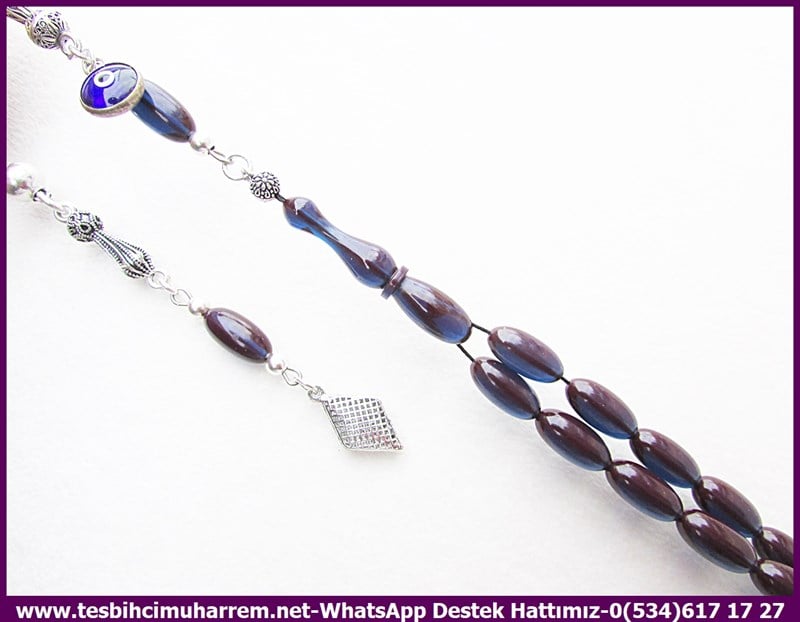 Mor Ton TesbihlerTM12073Nazar Boncuklu Badem Gümüş Püsküllü Mor Lacivert Yansımalı Ateş Kehribar Tesbih İstanbul Sokakları Nazar Boncuklu Badem Gümüş Püsküllü Mor Lacivert Yansımalı Ateş Kehribar Tesbih İstanbul Sokakları 