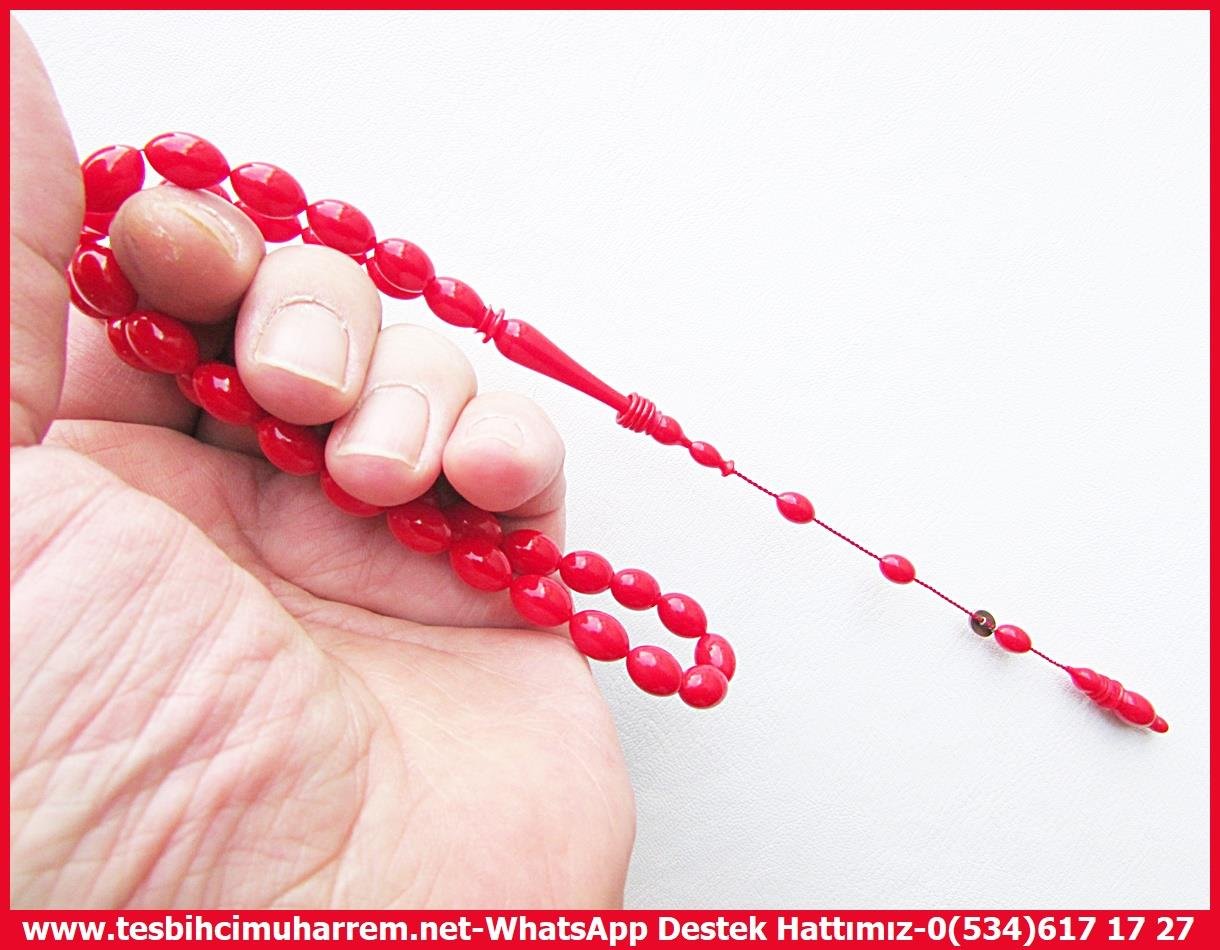 Katalin Ve Bağa TesbihlerTM13783Ömer Bozkurt Usta İşçilikli Tespih | Eski Alman Katalin, Nar Çiçeği Pembesi, Halkalı Beyzi Kesim, 