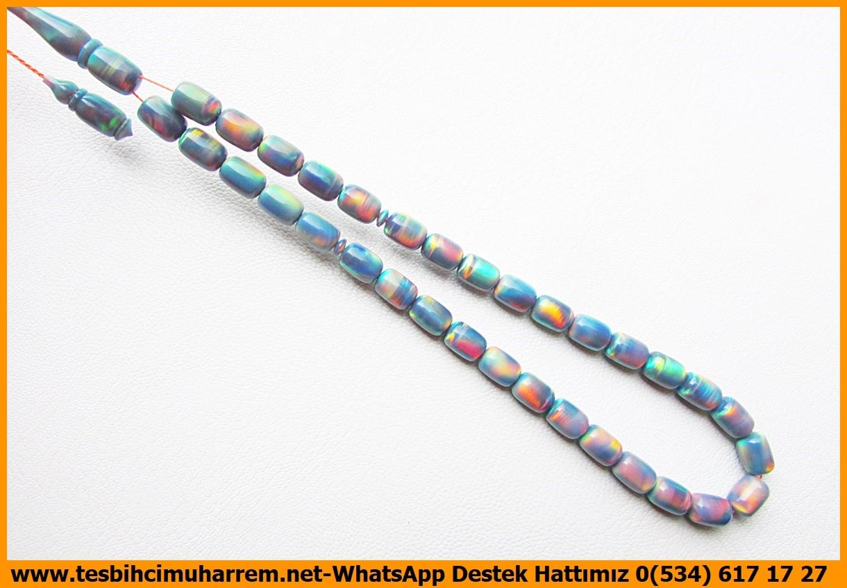 Opal(Sentetik)Sıkma TesbihTM14321Öner Erol Usta El İşçiliği SSedefli Yanar Dönerli Renkli Opal Tespih I Özel Çalışma Kapsül Kesim Scallops TesbihSedefli Yanar Dönerli Renkli Opal Tespih I Özel Çalışma Kapsül Kesim Scallops Tesbih
