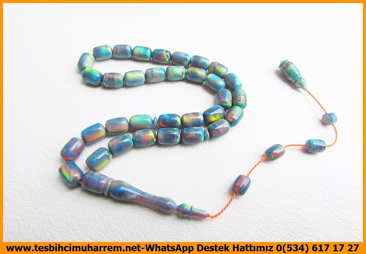 Opal(Sentetik)Sıkma TesbihTM14321Öner Erol Usta El İşçiliği SSedefli Yanar Dönerli Renkli Opal Tespih I Özel Çalışma Kapsül Kesim Scallops TesbihSedefli Yanar Dönerli Renkli Opal Tespih I Özel Çalışma Kapsül Kesim Scallops Tesbih
