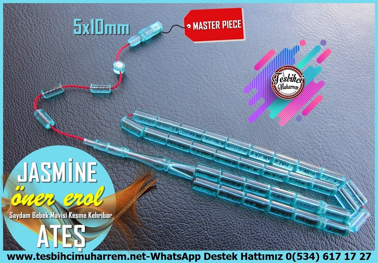 Mavi Ton TesbihlerTM14531Öner Erol Usta İmzalı Ateş Kehribar Tesbih I Özel Dik Kesme Bebek Mavi Jasmine TesbihÖner Erol Usta İmzalı Ateş Kehribar Tesbih I Özel Dik Kesme Bebek Mavi Jasmine Tesbih