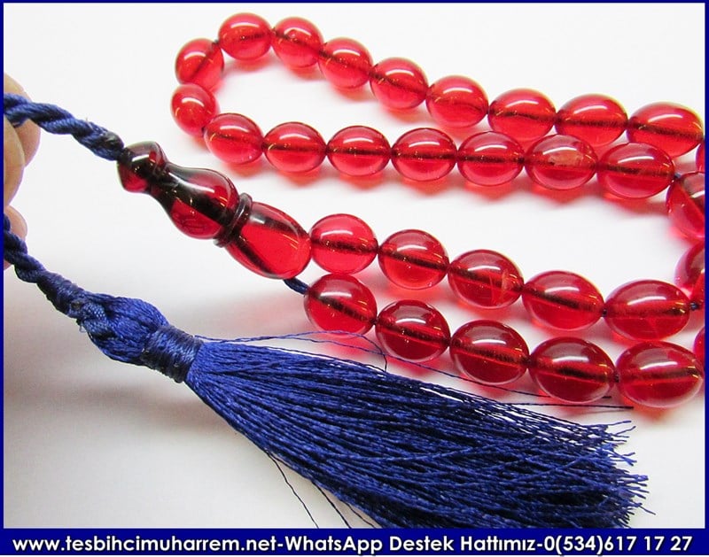 Orjinal Çalışma Vintage Eski Usül Sıkma Kehribar Tesbih Ercan Avcı