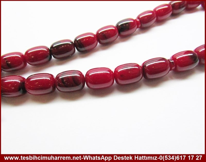 Orjinal Gümüş Tasarım Siyah Damar Vişne Sıkma Kehribar Tesbih Kuzgun