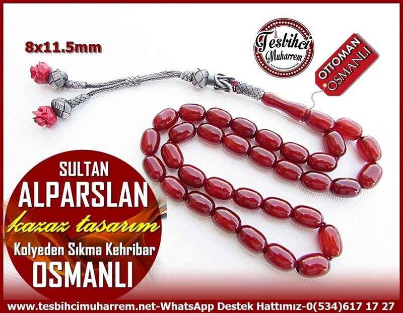 Osmanlı Antika Vişne Ton TesbihlerTM11184Osmanlı Sıkma Kehribar Tesbih Kolyeden Kazaz Kamçılı Kapsül Kesim AlparslanOsmanlı Sıkma Kehribar Tesbih Kolyeden Kazaz Kamçılı Kapsül Kesim Alparslan