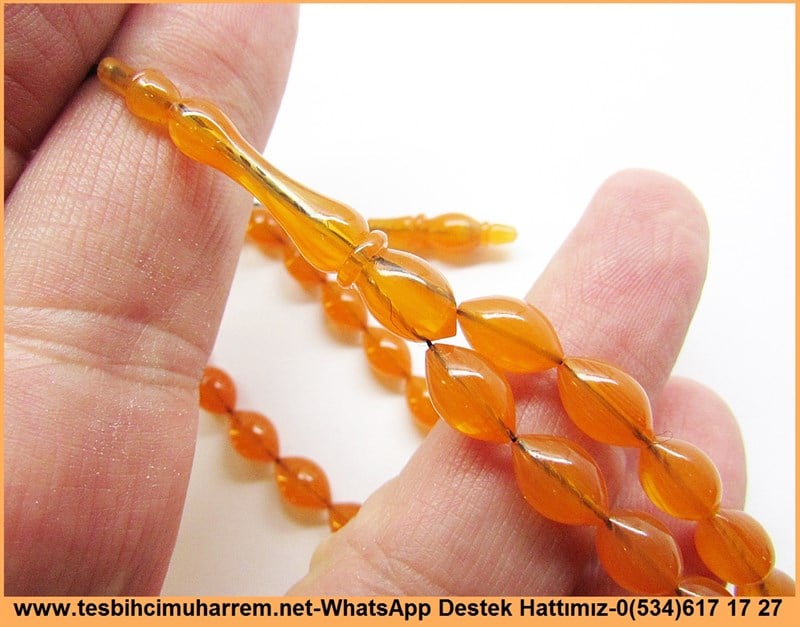 Özel Çalışma Orange Objeden Eski Alman Katalin Tesbih Turuncu Günlük