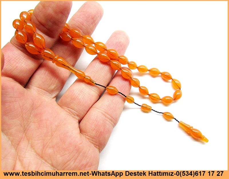 Özel Çalışma Orange Objeden Eski Alman Katalin Tesbih Turuncu Günlük