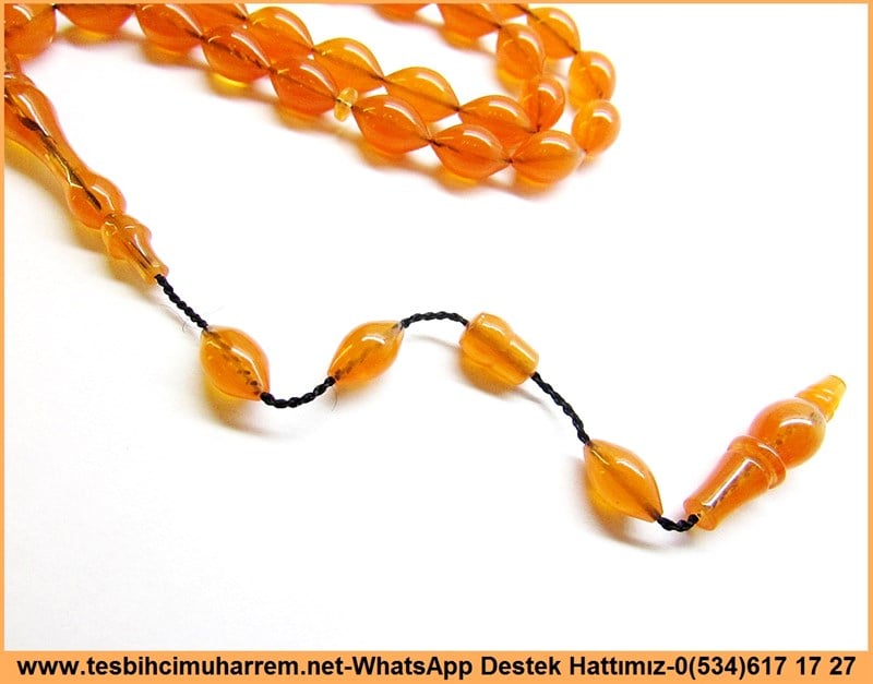 Özel Çalışma Orange Objeden Eski Alman Katalin Tesbih Turuncu Günlük